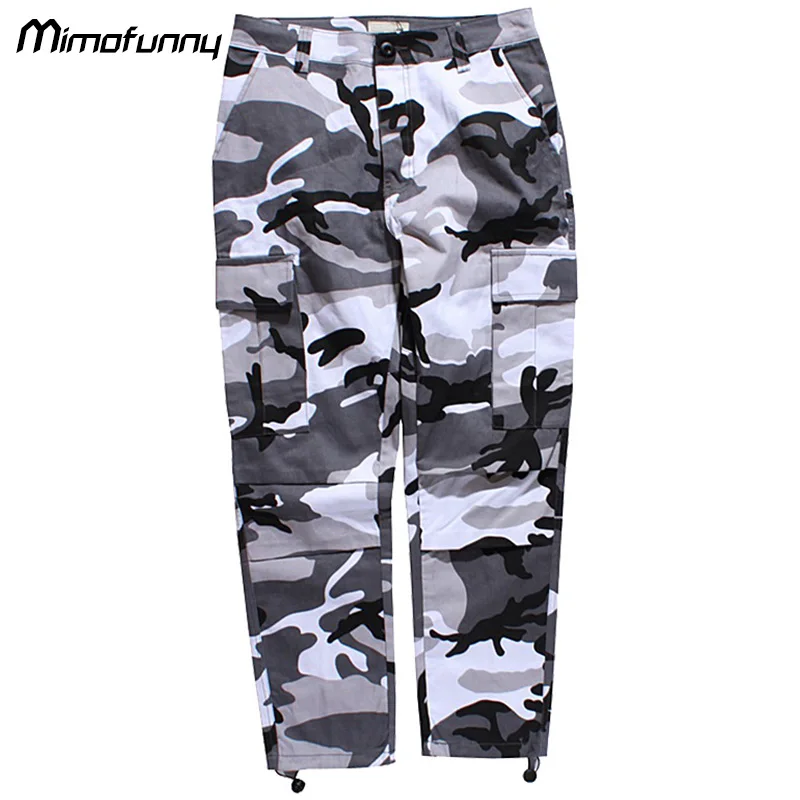 

Camouflage Cargo Pants Men Multi-Pocket Casual Trouser Hip Hop Hipster Fashion Loose Cozy Rock Hipster Tactical Pants Streetwear