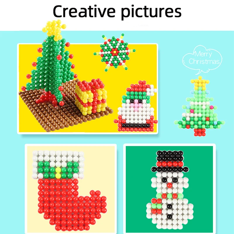 

1 Set Children's Creative Beads Puzzle Crystal DIY Water Spray Beads Set Ball Games 3D Handmade Magic Toys For Children