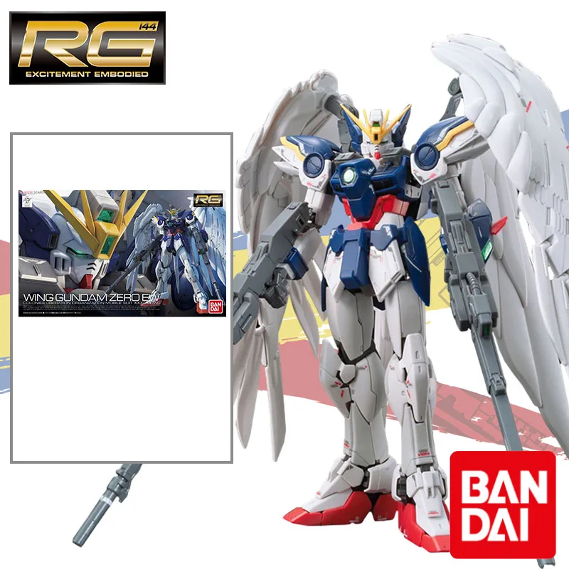 

Original Bandai RG 17 1/144 WING ZERO XXXG-00W0 Wing Gundam Zero (EW) Assembly Model Collection Action Figure Toy