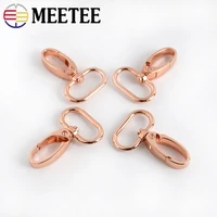 510pcs 1620253238mm rose gold bag metal buckle swivel lobster clasp snap hook for strap diy hardware leather accessories