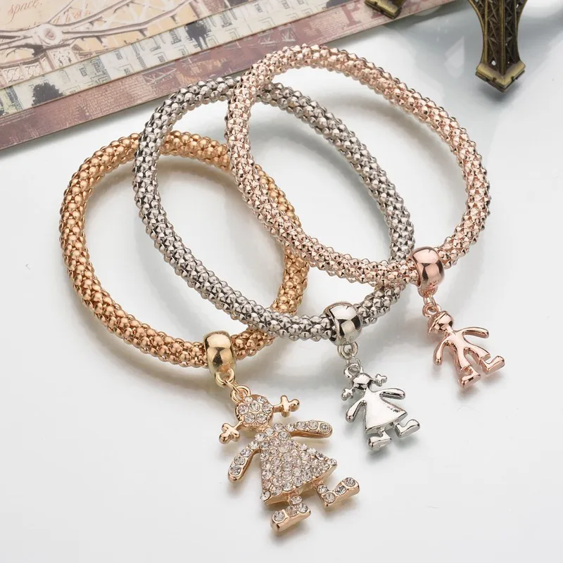 2021 браслеты Модный Набор браслетов шнековый мультяшный персонаж Хрустальный
