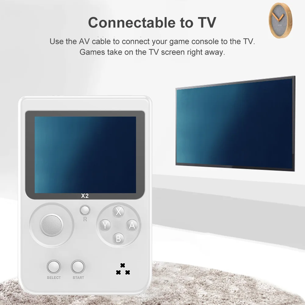 

X2 Nostalgic 2.8 inch LCD Mini Retro Game Console Mini Handheld 2500 Gaming Video Player for NES for FC for GBA Games console