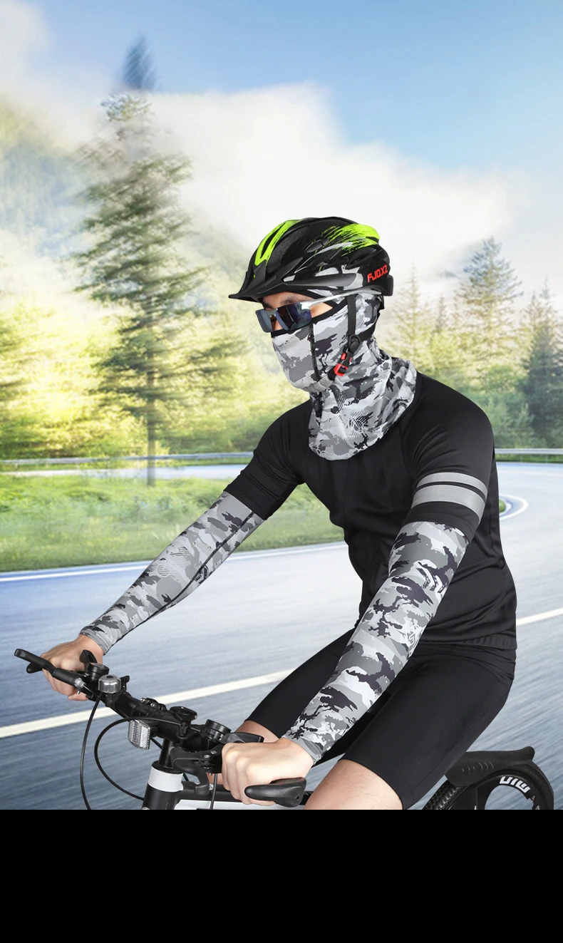 

2Pcs Summer Cycling Sunshade Arm Warmer Uv Protection Polyester Wicking Compression Cover Breathable Arm Sleeve Cooling