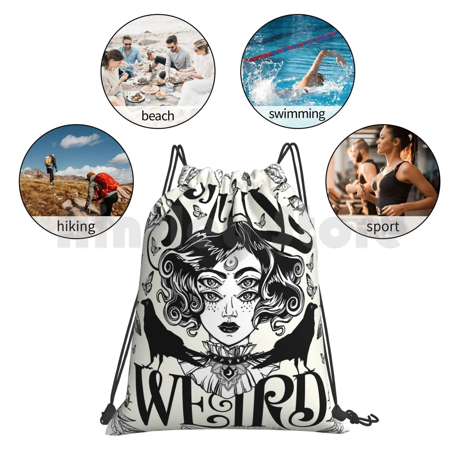 Рюкзак со шнурком на завязках для верховой езды альпинизма спортзала | Багаж и