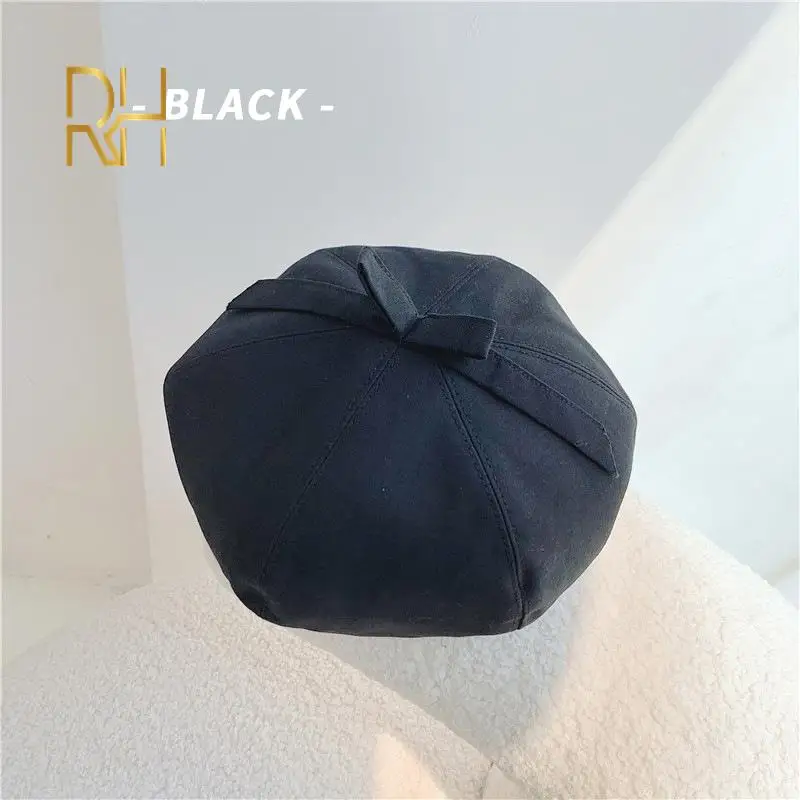 Модный женский берет с бантом осенне зимняя восьмиугольная шапка шапки в стиле