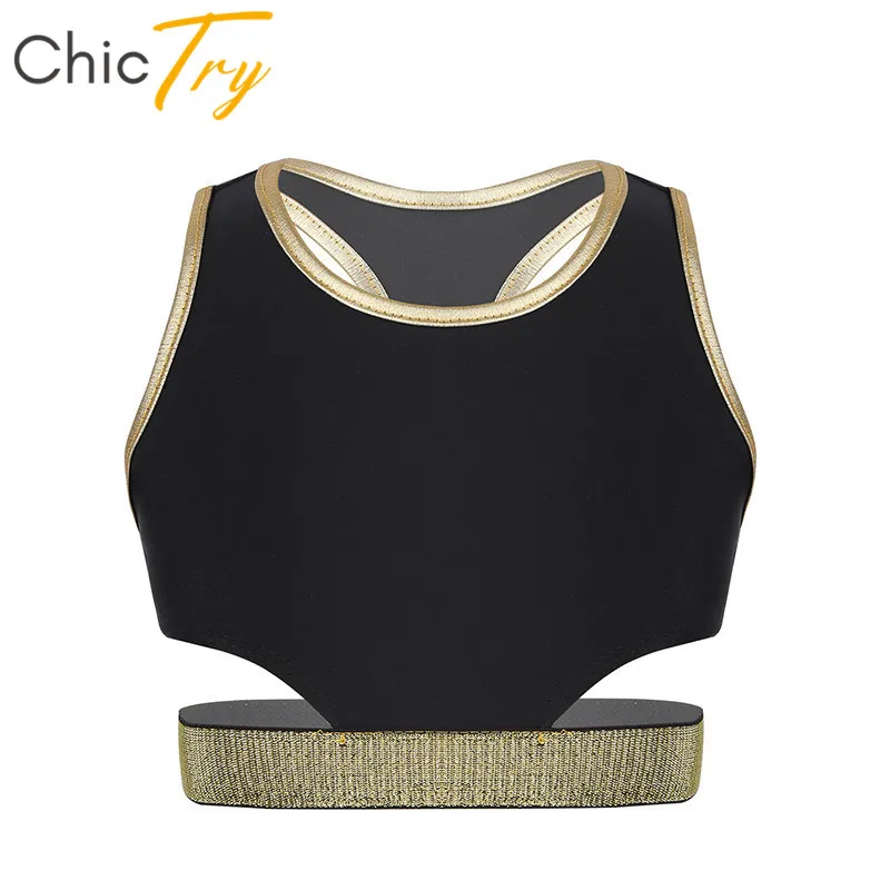 ChicTry детский балетный гимнастический топ для девочек Одежда танцев без рукавов