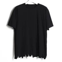 mens short sleeve t shirt summer new yamamoto style irregular cutting leisure loose large size round collar half sleeve