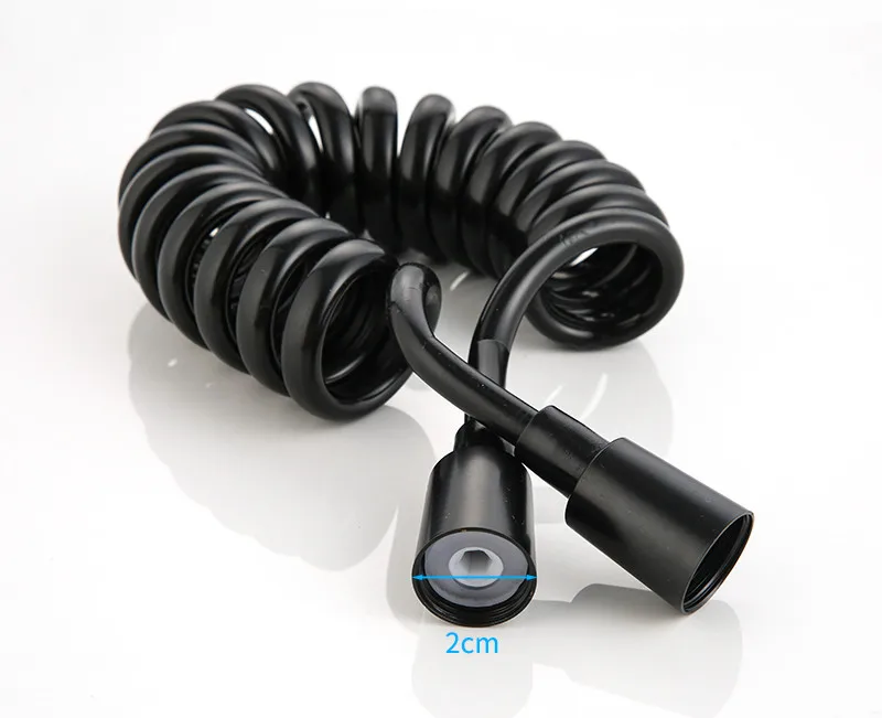 VOURUNA черный пружинный гибкий Выдвижной шланг для душевой головки Туалет Биде Душ