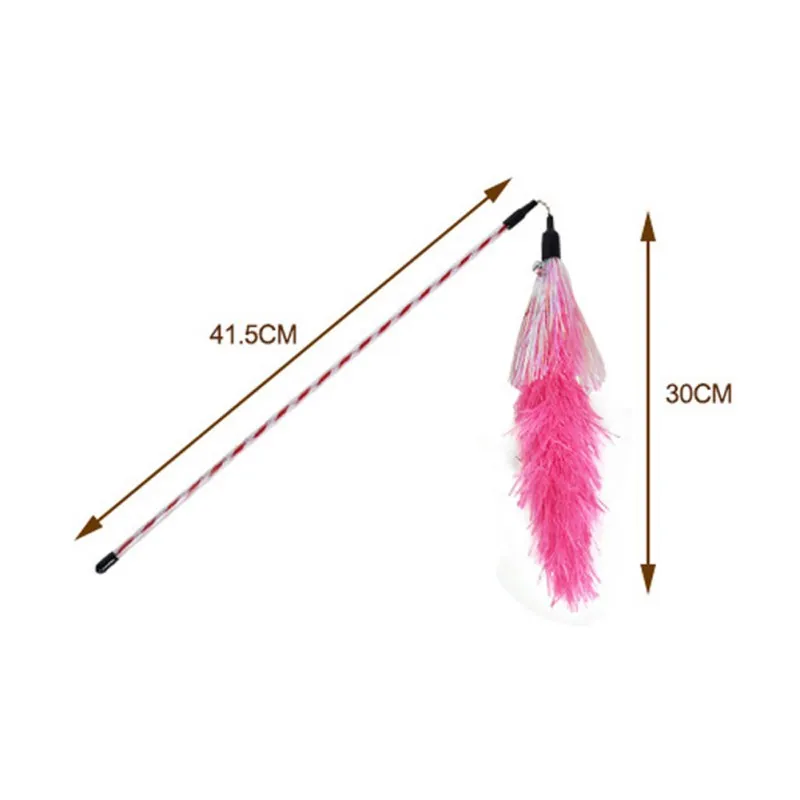 

Newly Design Cat Toys Pet Toys Colorful Funny Cat Tease Cat Playing Cat Toys Bell Ring Feather Pet Catcher Toy #6