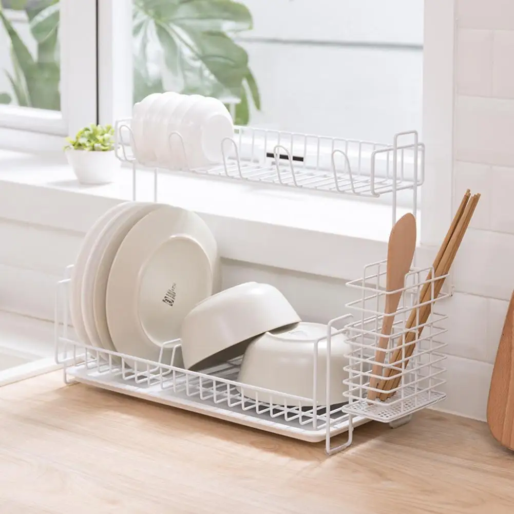 Сушилка для посуды набор 2 х уровневые Кухня органайзер Инструменты плита ложка