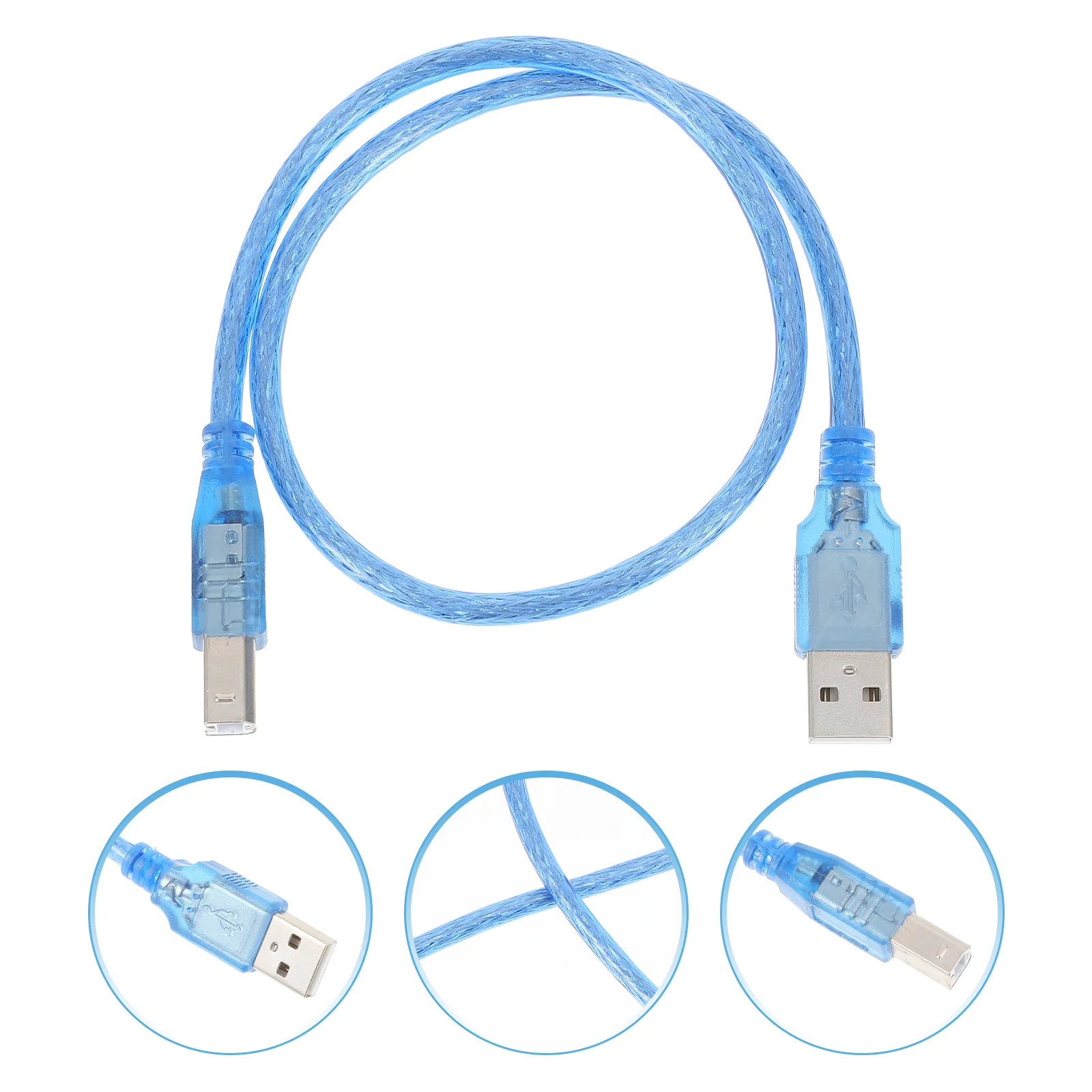 

1Pc Professional USB Cable USB Cable Connector Wire for Electric Drum Piano (Blue)