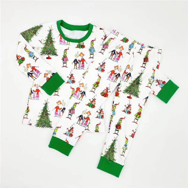Рождественский пижамный комплект для девочек Рождественская Пижама мальчиков и