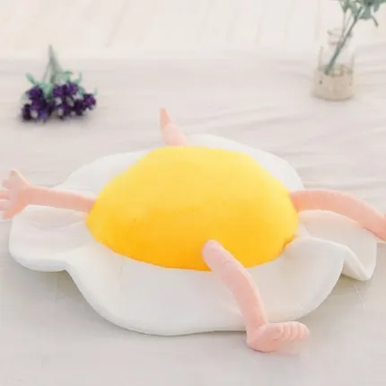 2 Размеры плюшевые пищевых продуктов с помпоном в виде яйца Мягкие животные яйцо