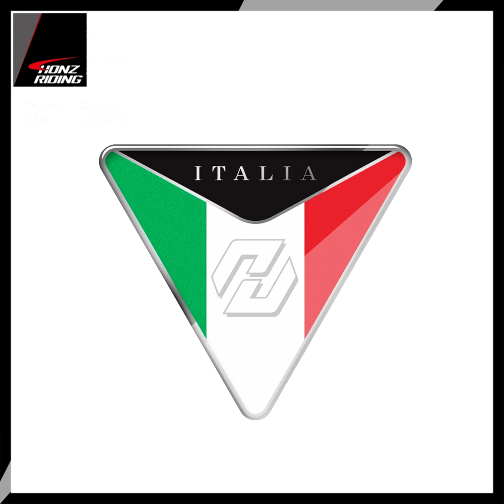 

For Ducati Aprilia Piaggio Vespa Honda Yamaha Kawasaki Suzuki Decals 3D Motorcycle Decal Italy Flag Frame Sticker