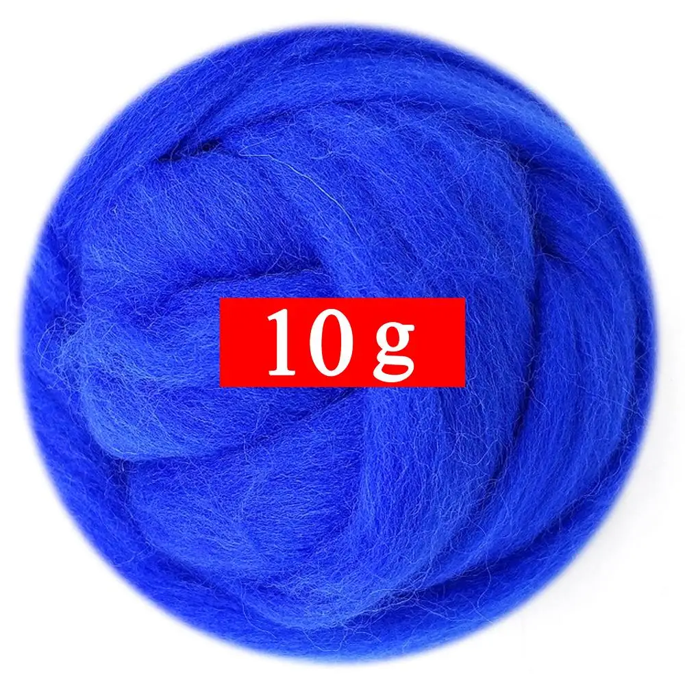 

10g Felting Wool (40 Colors) 19 Microns Super Soft Natural Wool Fiber for Needle Felting Kit 0.35 OZ Per Color (No. 40)