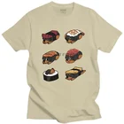 Забавная Мужская футболка ротвейлера суши Нигири, футболки из чистого хлопка, футболки с изображением собаки Metzgerhund, футболки с коротким рукавом, городская футболка Merch