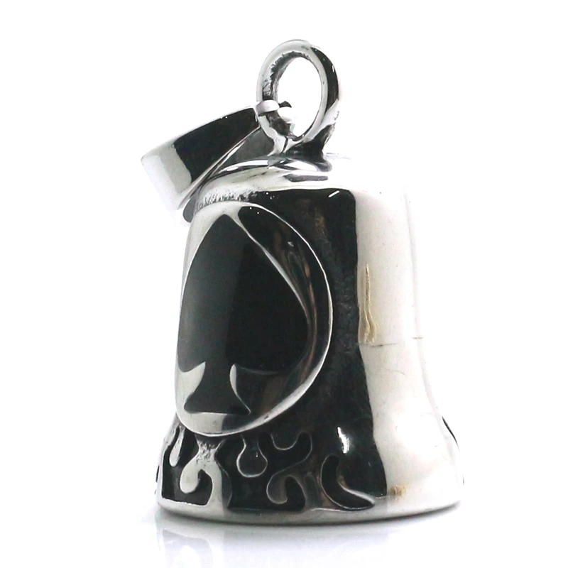 Унисекс 316L нержавеющая сталь пылающий черный масло покер пики счастливый