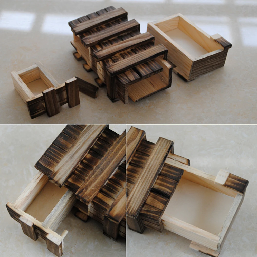 Для взрослых разблокировка Деревянный головоломка Волшебная коробка Подарочный