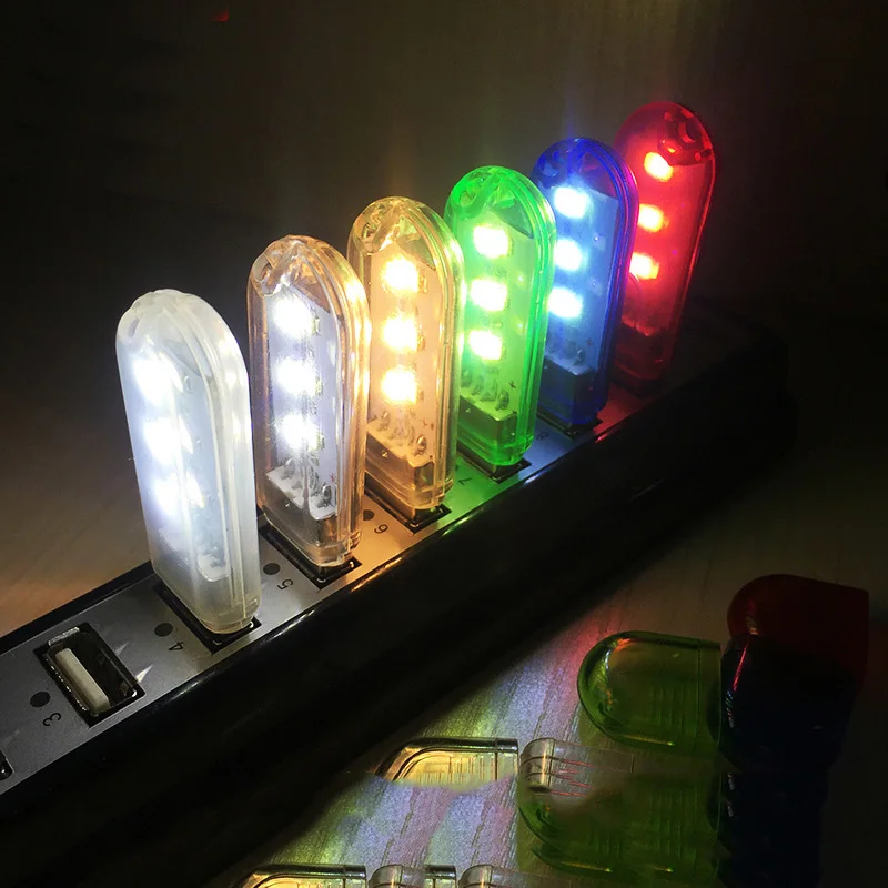 USB 3-24 LED night light charging treasure 5V computer disk field camping student dormitory | Лампы и освещение