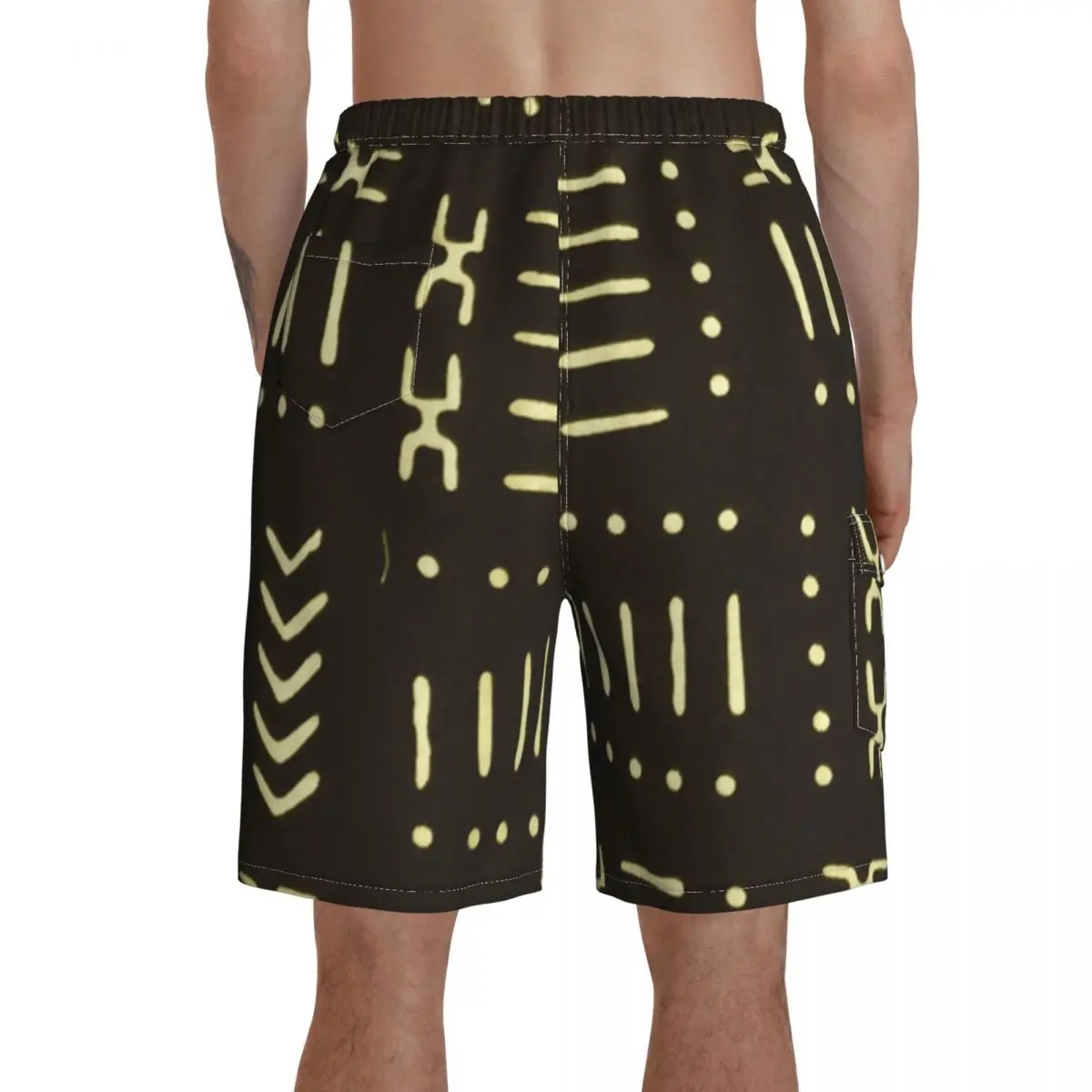 

African Board Shorts Men Beach Swimming Trunks Polyester Pattern Swim Trunks