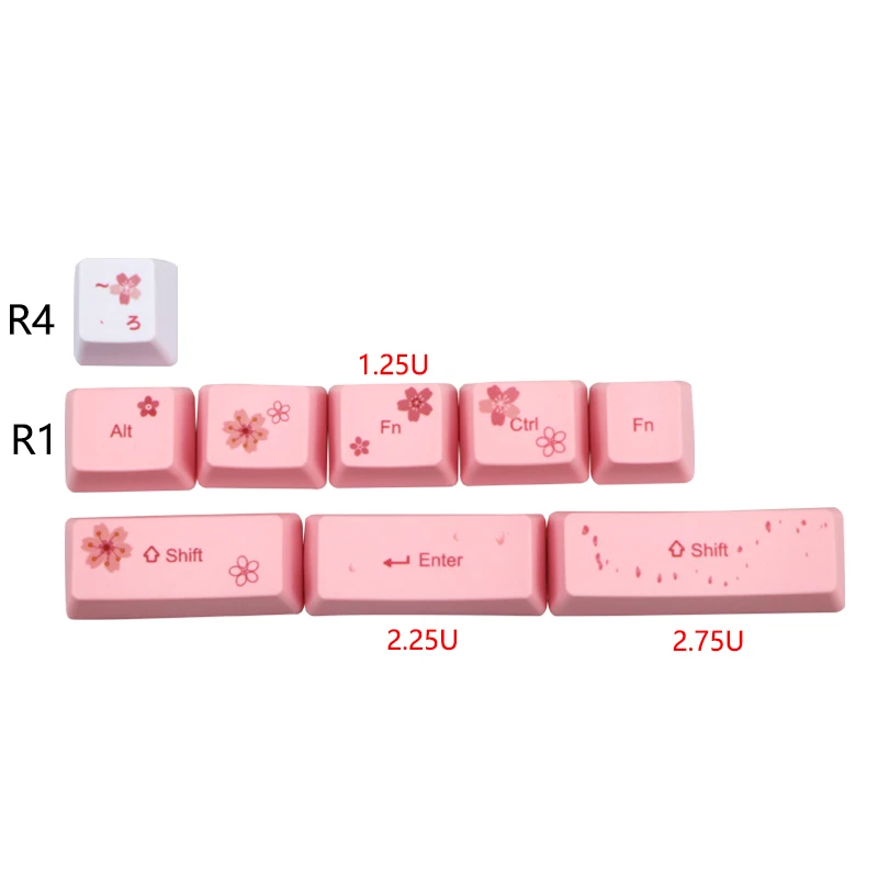 Клавиатура краситель японский персонаж PBT Keycap 73 клавиши oem профиль Sakura для dz60
