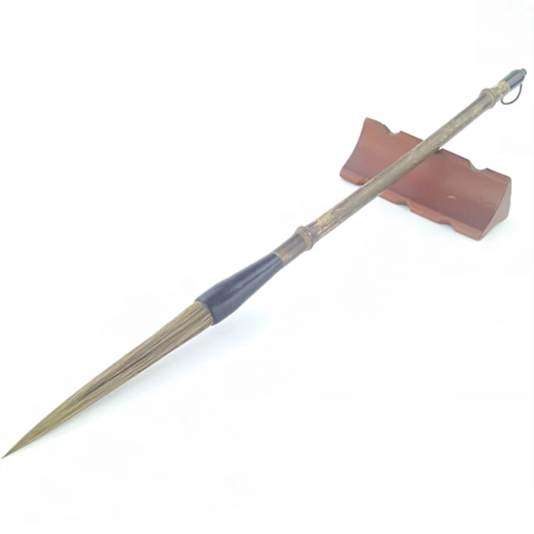 Ceny Długi Rozmiar Pędzel Do Chińskiej Kaligrafii Smukłe Złote Pisanie Xing Cao Chiński Liniowy Pędzel Do Malowania Kamienia Twardego Włosia Borsuka