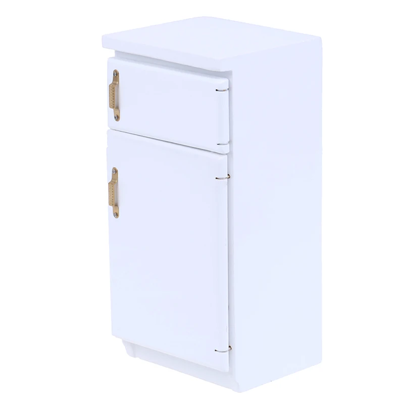 1:12 Miniature 2 Door Fridge kitchen Refrigerator Dollhouse Furniture Accessories | Игрушки и хобби