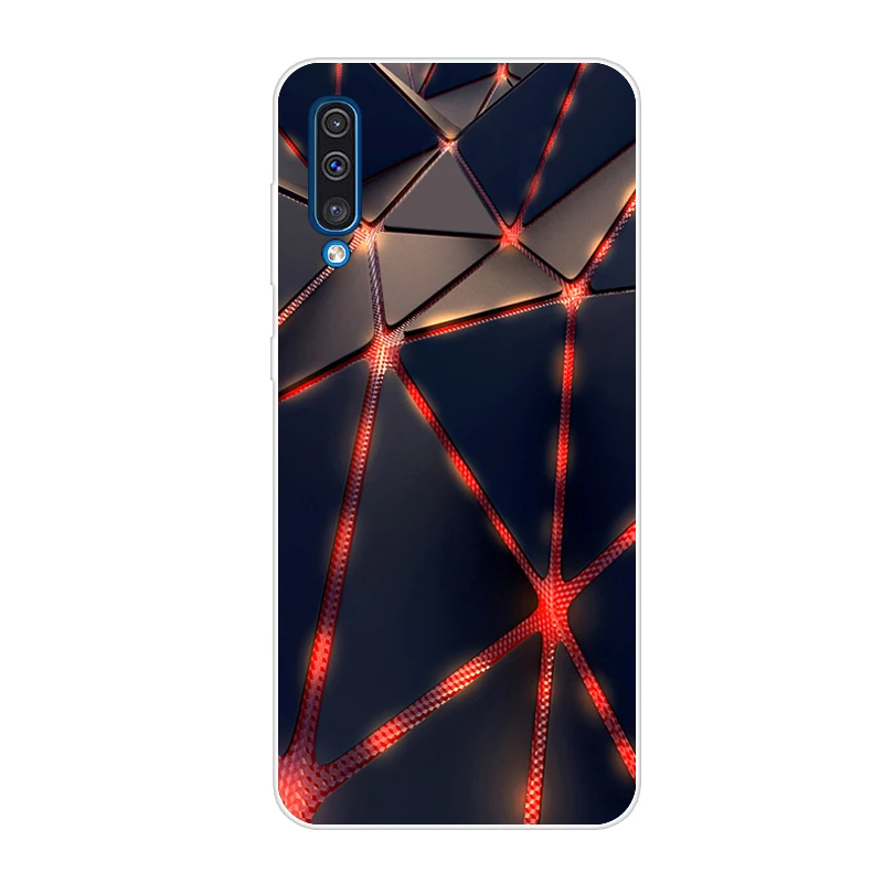 Black Чехол для samsung Galaxy A50,, модный Мягкий силиконовый чехол для samsung A30 30 A 50 A505, чехлы для телефонов - Color: Black