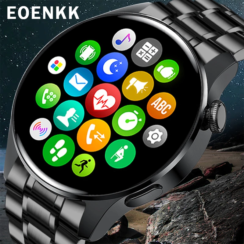 Смарт часы мужские водонепроницаемые с сенсорным экраном и Bluetooth