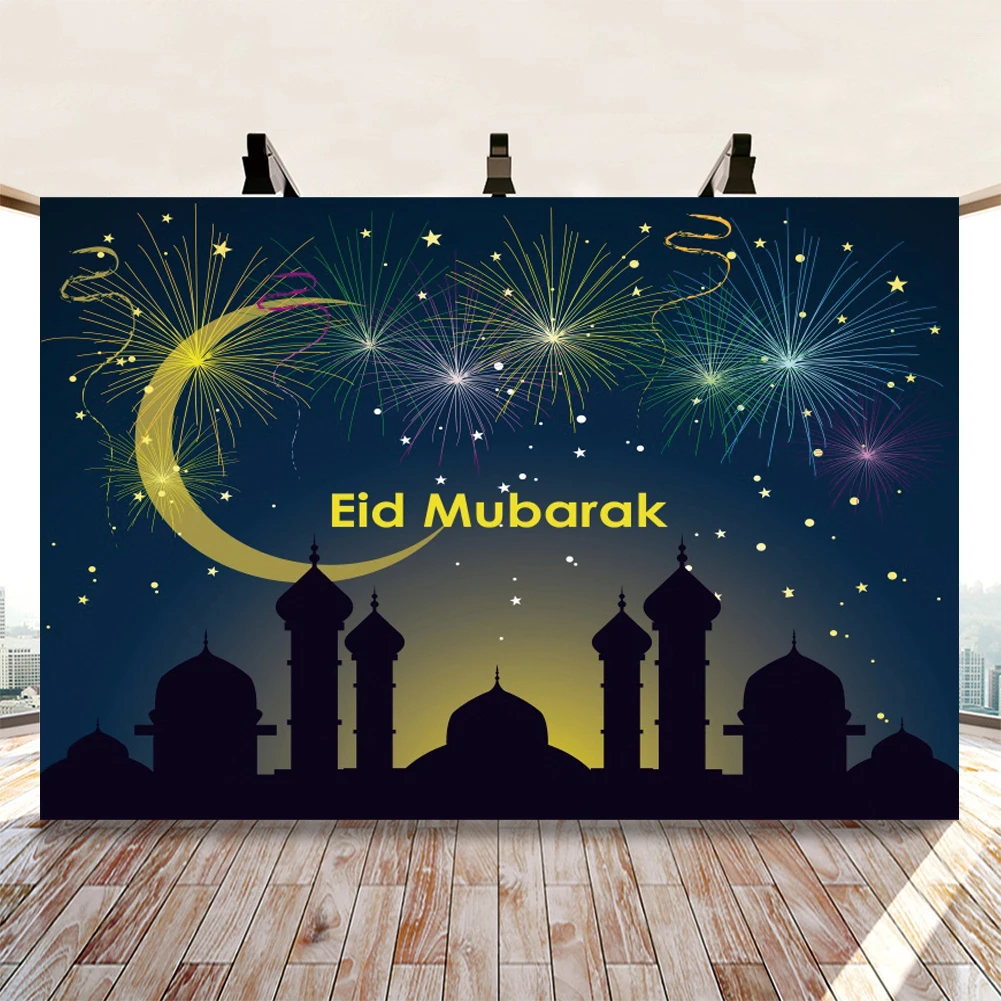

Happy Eid Mubarak Ramadan Festival Magic Moon Photographic Background Scene Vinyl Photography Backdrops For Photo Studio