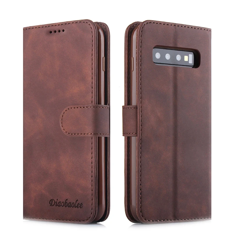 Чехол книжка для Samsung S10 Galaxy Note10 Note9 кожаный ретро чехол с бумажником и подставкой