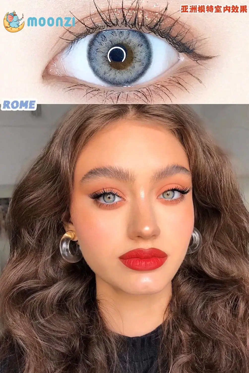 moonzi rome gray cat soft contact lens small pupil colored contact lenses for eyes yearly degrees 2pcspair myopia prescription free global shipping
