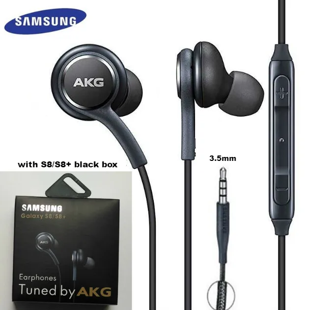 Наушники samsung AKG EO IG955, 3,5 мм/type c, наушники-вкладыши с микрофоном, проводная гарнитура для смартфонов samsung Galaxy note10 S10 S9 S8 S7 S6 huawei - Цвет: S8 with black box