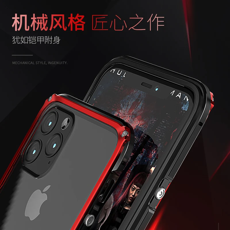 Броня металлический бампер противоударный чехол для iPhone 11 Pro Max чехол сверхмощный защитный чехол для iPhone 11 Pro чехол X XR XS Max