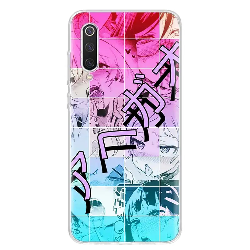 hot anime girl manga cute faces phone case cover for xiaomi note 10 mi 11 10 9 8 cc9 5x 6x x3 nfc f1 f2 pro lite a1 a2 a3 soft free global shipping