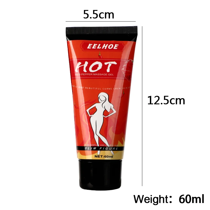 1Pcs 60ml Chili Slimming Cream Weight Loss Ointment Thigh Arm Beer Belly Remove Cellulite Fat Burnning Body Massage Care Plaster images - 6