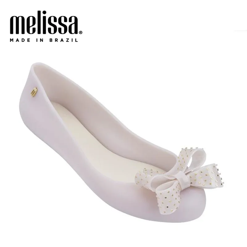 Женские сандалии без застежки Melissa желейные дышащие с бантом Нескользящие на