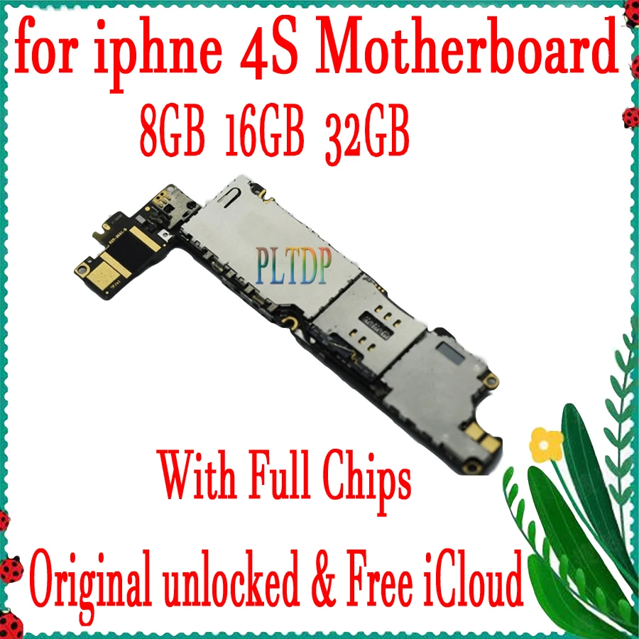 Для iPhone 4s Бесплатная iCloud разблокированная оригинальная материнская плата