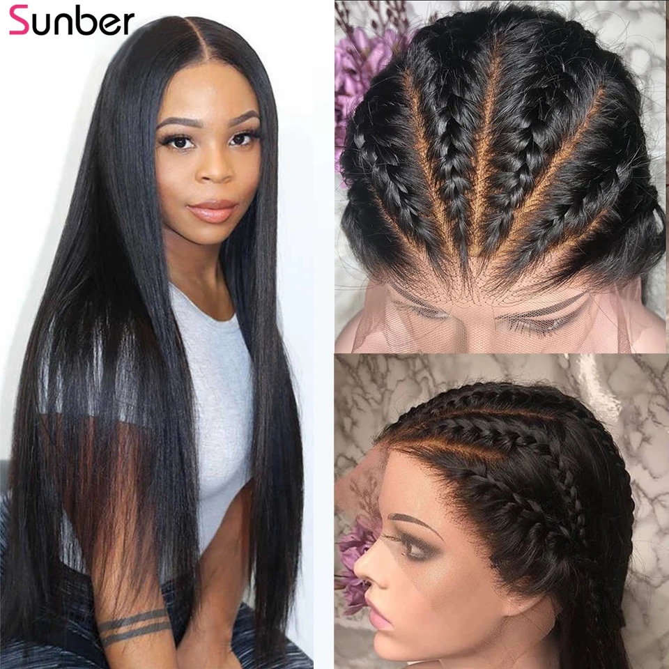 Sunber волосы поддельные головы кружева фронта человеческих волос парики для