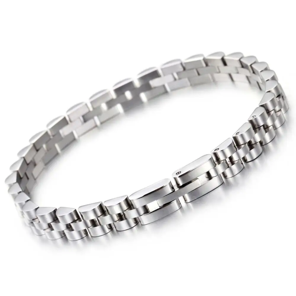 Роскошный браслет из нержавеющей стали 7 5 мм мужской золотой для часов