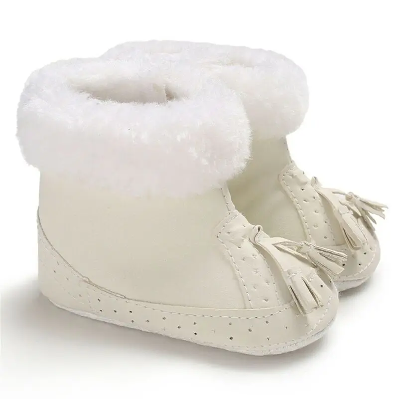 Теплая обувь для маленьких девочек Мягкая детская с мягкой подошвой Кожаные