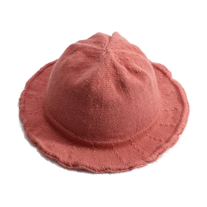 P Fashion Baby Solid Pattern Fisherman Hat Warm Autumn Winter Bucket Hat for Newborn Infant Baby Toddler Boys Girls - Цвет: P