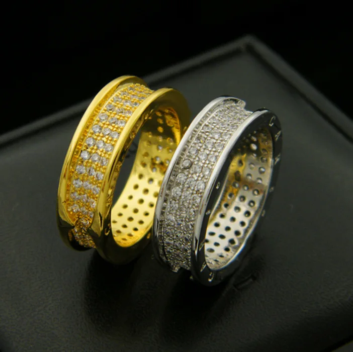 

Fashion personality ring titanium steel jewelry gear inlaid ochre delicate couple style to send a gift for a lover 2019 new hot