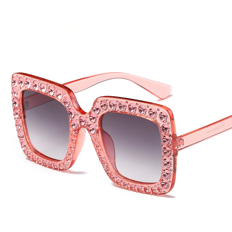 

Luxury Square Sunglasses Women Italy Brand Designer Diamond Sun glasses Ladies Vintage Oversized Shades Female Goggle Eyewear