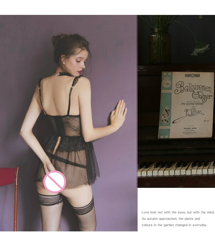Dream готическое сексуальное нижнее белье Черно-белое Кружевное французское винтажное женские ночные рубашки с вышивкой павлина Цветочное платье для сна ночные рубашки