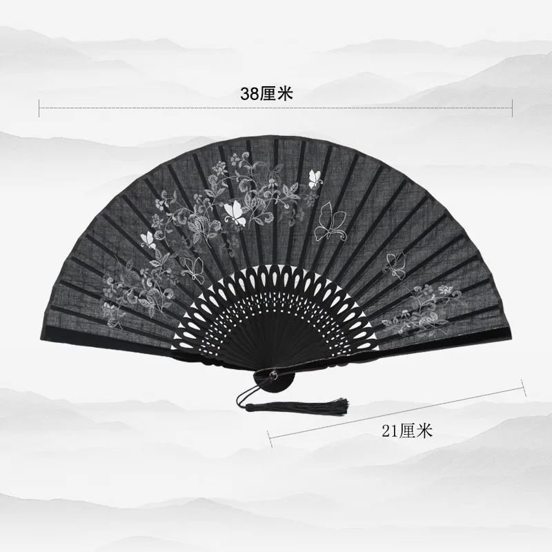 Китайский стиль хлопок японская краска античная ya ma shan Бамбуковая веерообразная