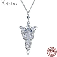 925 sterling sliver wedding jewelry lord princess arwen evenstar pendant necklaces for women arwen crystal valentines girl gift