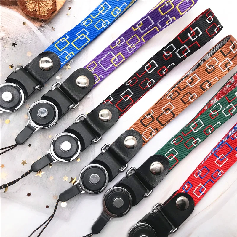 Модный простой квадратный ремешок 2-в-1 съемный на запястье для держателей id карт