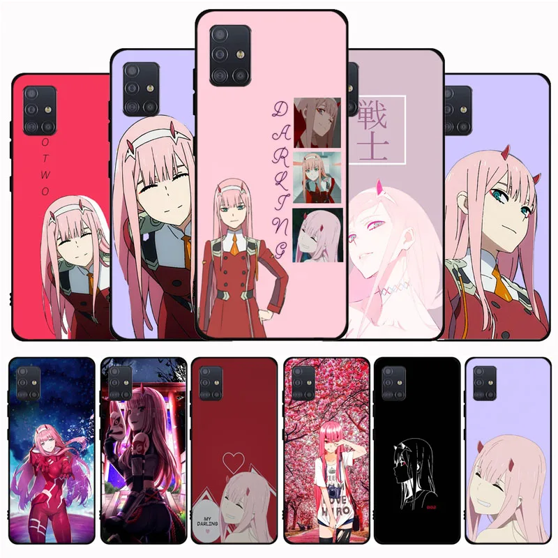 Чехол для телефона Zero Two Darling in the FranXX аниме черный мягкий чехол Samsung M21 M31S M41 M51 M10 M20