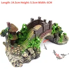 Аквариум Винтаж декоративный мост Пейзаж украшения павильон деревья растения полимерный дизайн зоотовары украшения для дома